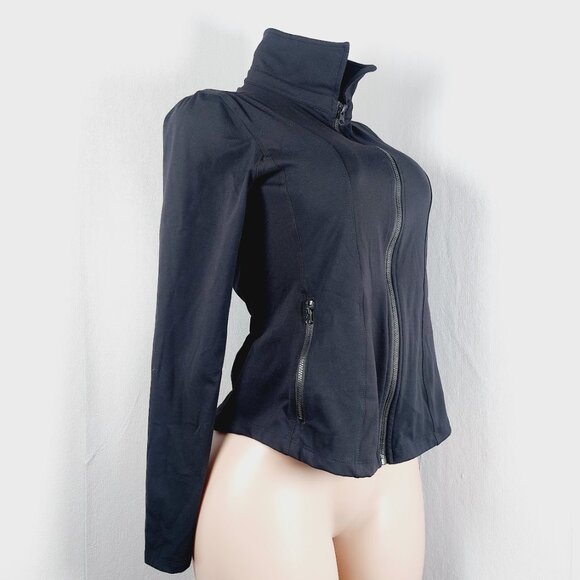 90 Degree By Reflex Women's Black Slim Yoga Amsterdam Jacket Size M - Picture 4 of 10